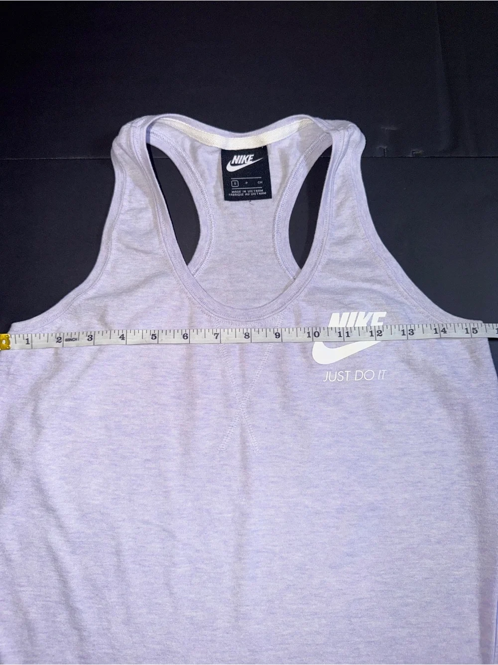 Nike Lavender Racerback Workout Tank with White Logo